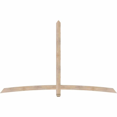 Ekena Millwork Bellingham Smooth Timber Gable Bracket, Douglas Fir, 96"W x 60"H x 3 1/2"D x 3 1/2"F, 15/12 Pitch GBW096X60X0404BEL00SDF